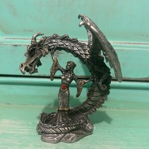 Vintage Rawcliffe Pewter The Enchantress Fantasy Dragon 1111069